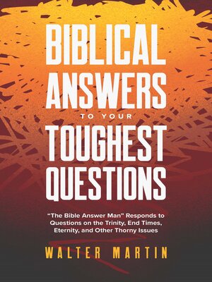 cover image of Biblical Answers to Your Toughest Questions